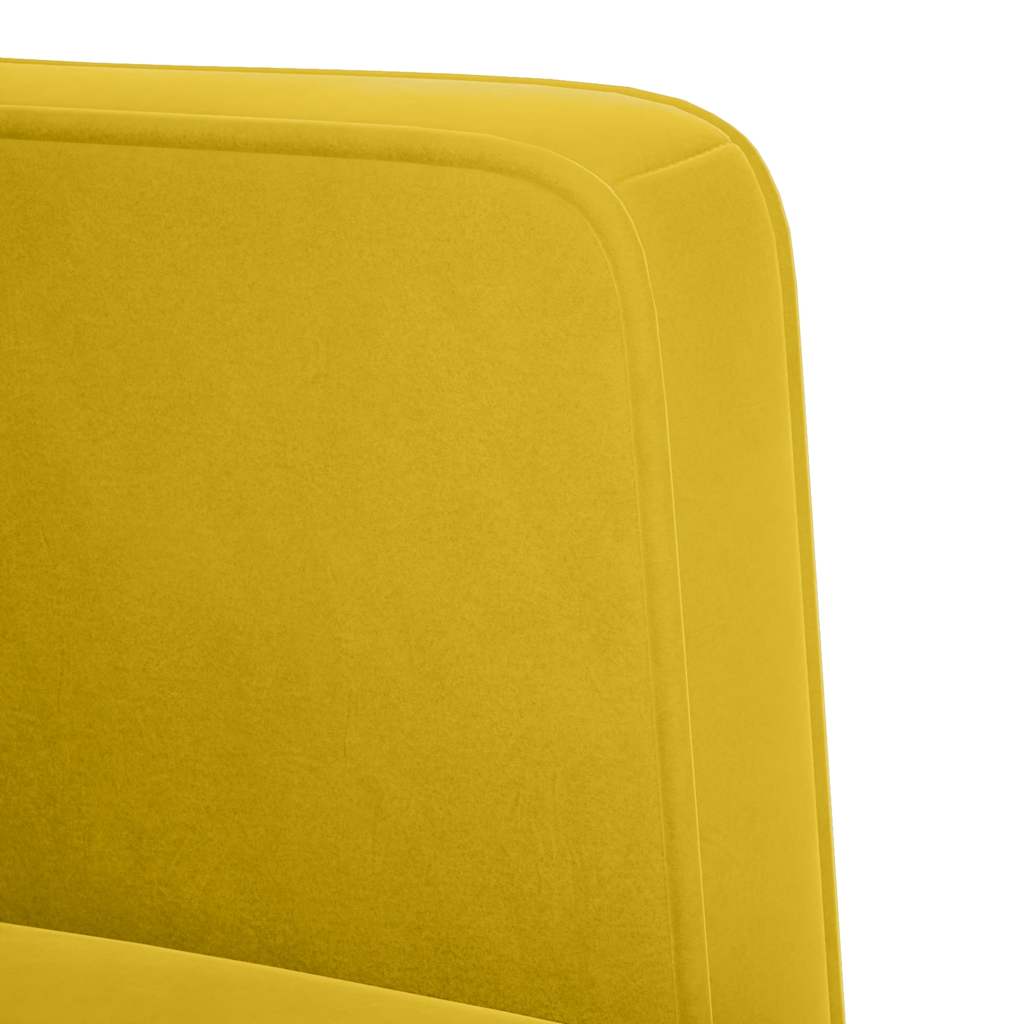 vidaXL Loveseat yellow 111 cm velvet