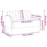 vidaXL Loveseat bank 109 cm fluweel blauw