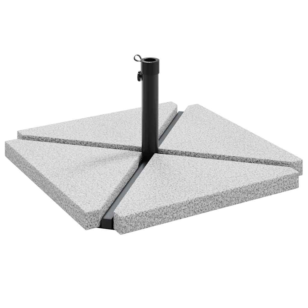 vidaXL Ensemble de 5 pieds de parasol de jardin en granit et acier