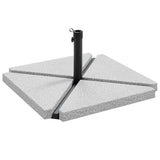 vidaXL Ensemble de 5 pieds de parasol de jardin en granit et acier