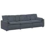 vidaXL Modulaire bank met kussens blauw