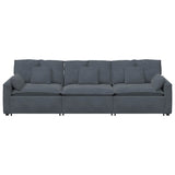 vidaXL Modulaire bank met kussens blauw