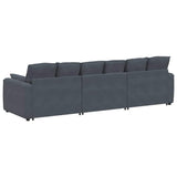 vidaXL Modulaire bank met kussens blauw