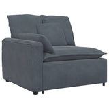 vidaXL Modulaire bank met kussens blauw