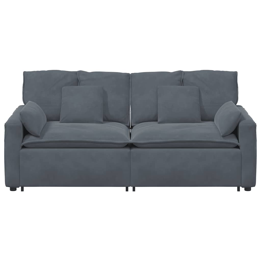 vidaXL Modulaire bank met kussens blauw