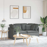 vidaXL Modulaire bank met kussens stof lichtgrijs