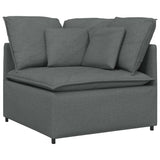 vidaXL Modular sofa with cushions fabric light grey