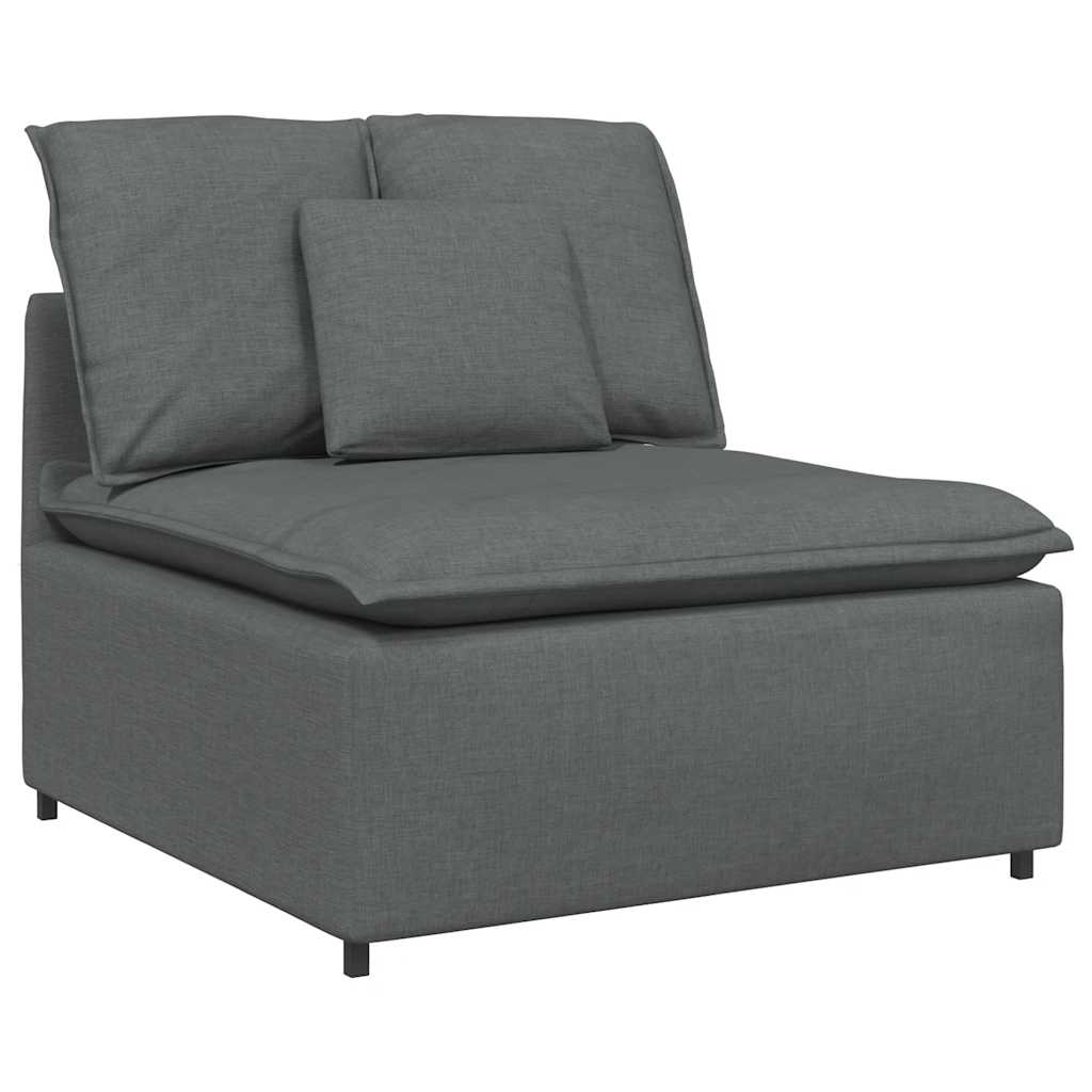 vidaXL Modular sofa with cushions fabric light grey
