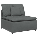 vidaXL Modular sofa with cushions fabric light grey