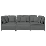 vidaXL Modular sofa with cushions fabric light grey
