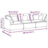 vidaXL Modular sofa with cushions fabric light grey