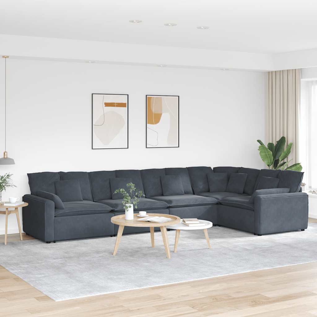 vidaXL Banque modulaire avec poignées d'éclairage à LED