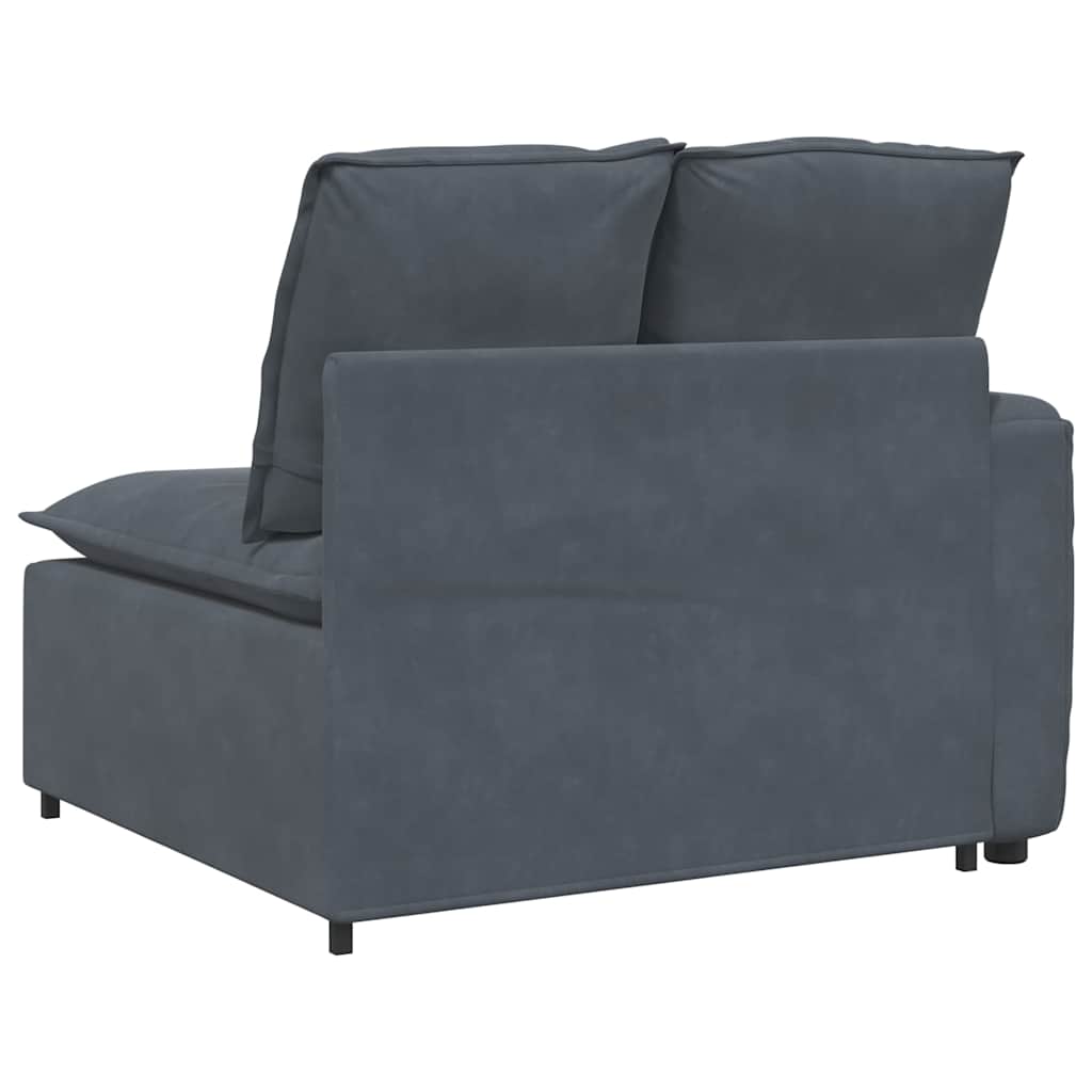 vidaXL Modulaire bank Armleuning eindmodule met kussens 100 cm