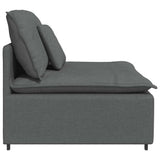 vidaXL Banque modulaire module intermédiaire avec coussins 100 cm grilles de don