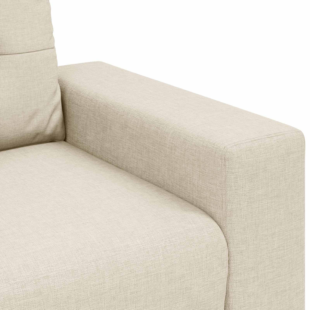 vidaXL Banque 2 pcs Beige 221 x 80 x 80 cm Linnenmix Stoffen