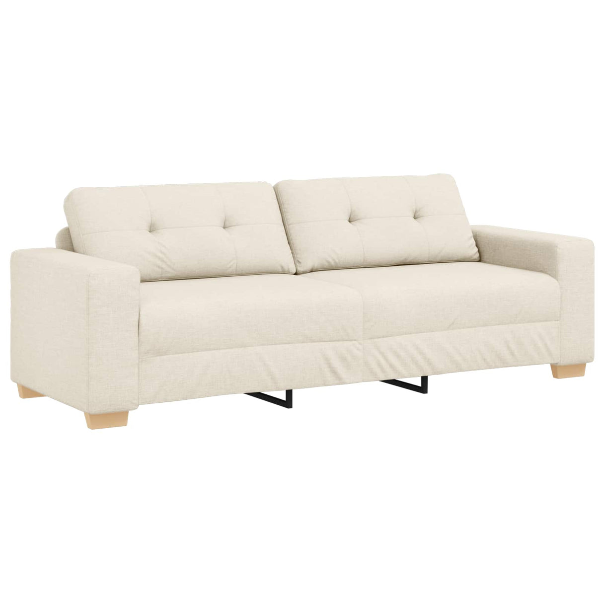 vidaXL Banque 2 pcs Beige 221 x 80 x 80 cm Linnenmix Stoffen