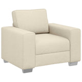 vidaXL Bank 3 pcs Beige 219 x 80 x 82 cm Linnenmix Stoffen