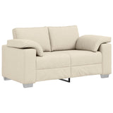 vidaXL Bank 3 pcs Beige 219 x 80 x 82 cm Linnenmix Stoffen