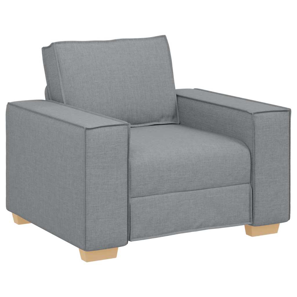 vidaXL Bank 3 pcs Lichtgrijs 220 x 80 x 84 cm Linnenmix Stoffen