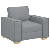 vidaXL Bank 3 pcs Lichtgrijs 220 x 80 x 84 cm Linnenmix Stoffen