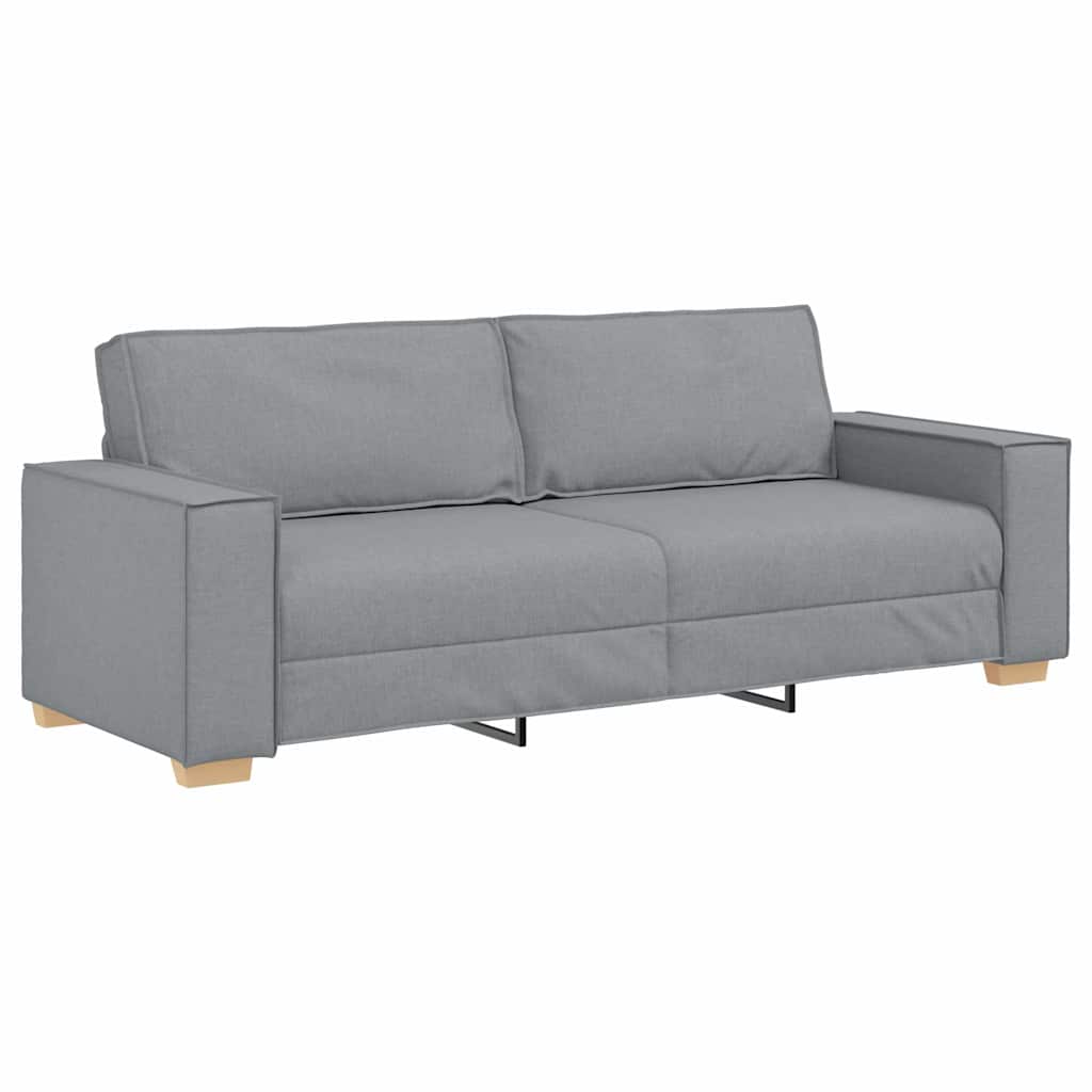 vidaXL Bank 3 pcs Lichtgrijs 220 x 80 x 84 cm Linnenmix Stoffen