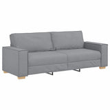 vidaXL Bank 3 pcs Lichtgrijs 220 x 80 x 84 cm Linnenmix Stoffen