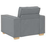 vidaXL Bank 3 pcs Lichtgrijs 220 x 80 x 84 cm Linnenmix Stoffen