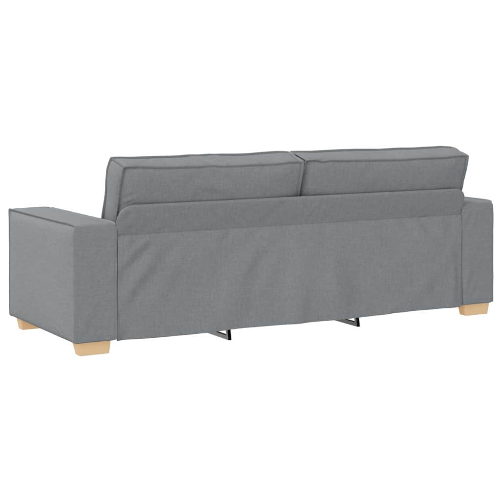 vidaXL Bank 3 pcs Lichtgrijs 220 x 80 x 84 cm Linnenmix Stoffen
