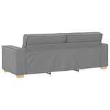 vidaXL Bank 3 pcs Lichtgrijs 220 x 80 x 84 cm Linnenmix Stoffen