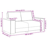 vidaXL Bank 3 pcs Lichtgrijs 220 x 80 x 84 cm Linnenmix Stoffen