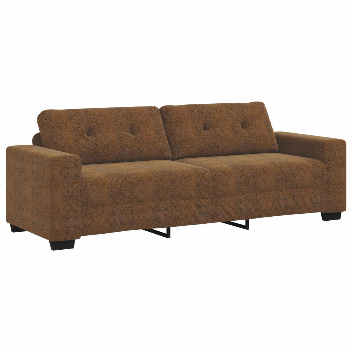 vidaXL Bank 3 pcs Bruin 221 x 80 x 80 cm Linnenmix Stoffen
