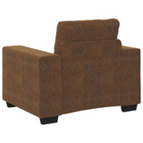 vidaXL Bank 3 pcs Bruin 221 x 80 x 80 cm Linnenmix Stoffen