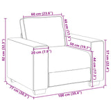 vidaXL Bank 3 pcs Lichtgrijs 219 x 80 x 82 cm Linnenmix Stoffen