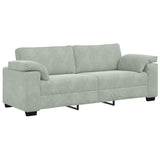 vidaXL 3-delige Loungeset met kussens fluweel lichtgrijs