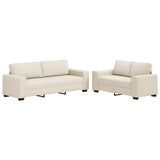 vidaXL Banque 2 pcs Beige 221 x 80 x 82 cm Linnenmix Stoffen