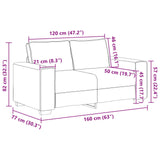 vidaXL Banque 2 pcs Beige 221 x 80 x 82 cm Linnenmix Stoffen