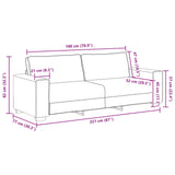 vidaXL Banque 2 pcs Beige 221 x 80 x 82 cm Linnenmix Stoffen