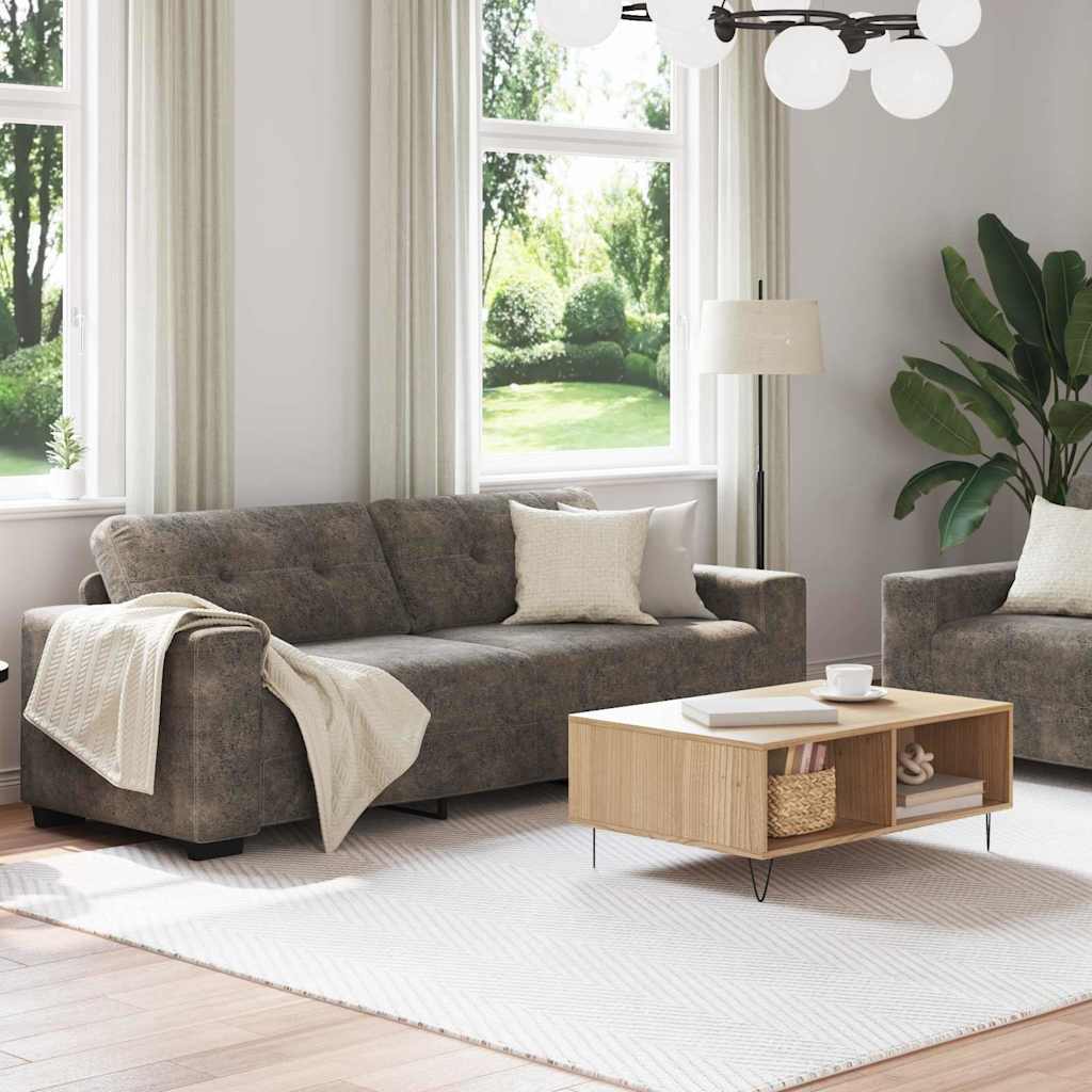 vidaXL | Bank | 2 pcs Donkergrijs 221 x 78 x 80 cm Kunstleer