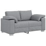 vidaXL Bank 2 pcs Lichtgrijs 219 x 80 x 82 cm Stof