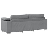 vidaXL Bank 2 pcs Lichtgrijs 219 x 80 x 82 cm Stof