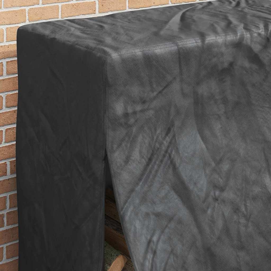 vidaXL Afdekhoes voor haardhoutrek Effen Zwart 61 x 122 x 106 cm Stof