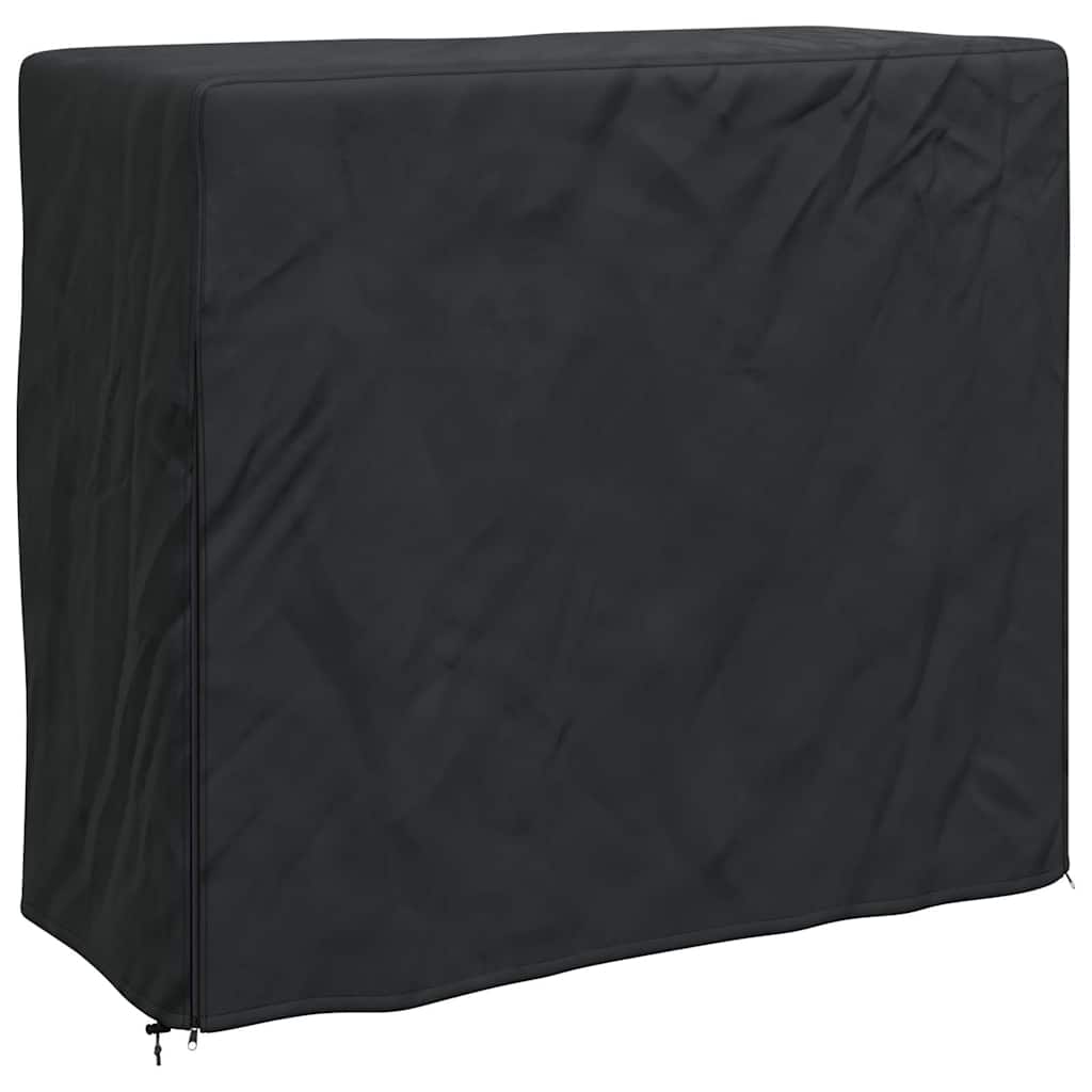 vidaXL Afdekhoes voor haardhoutrek Effen Zwart 61 x 122 x 106 cm Stof