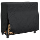 vidaXL Afdekhoes voor haardhoutrek Effen Zwart 61 x 122 x 106 cm Stof