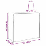 vidaXL Afdekhoes voor haardhoutrek Effen Zwart 61 x 122 x 106 cm Stof