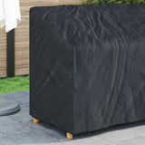vidaXL Banc de jardin noir 134 x 70 x 65 / 94 cm 210D Oxford Stof