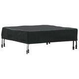 vidaXL Tafel Dekking Effen Zwart 62 x 62 x 15 cm Stof