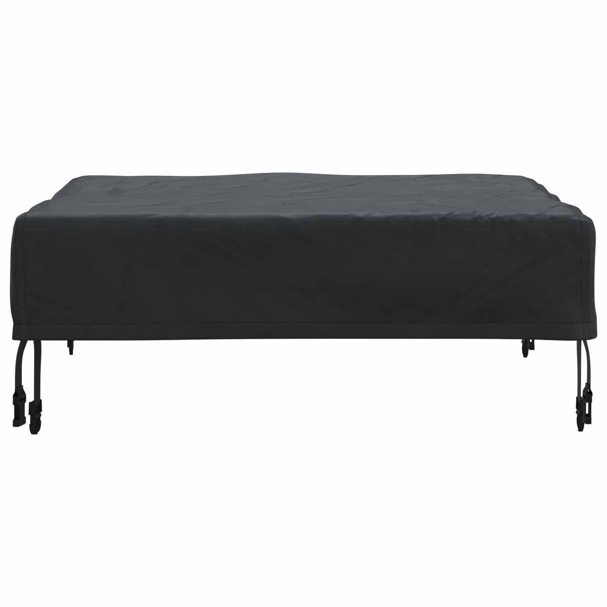 vidaXL Tafel Dekking Effen Zwart 62 x 62 x 15 cm Stof