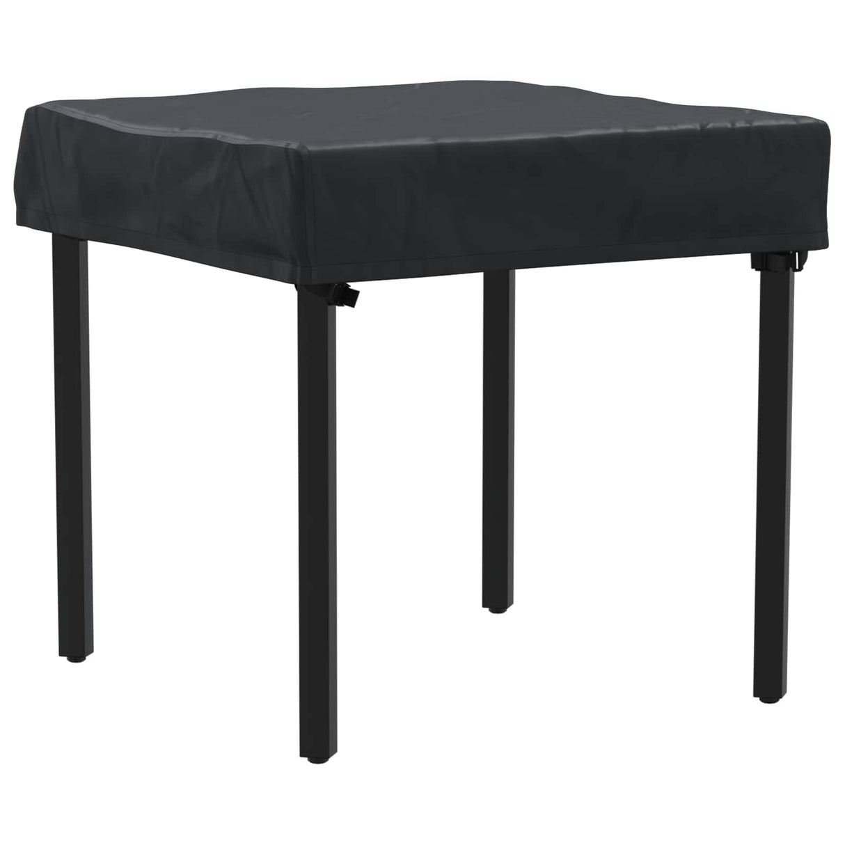 vidaXL Tafel Dekking Effen Zwart 62 x 62 x 15 cm Stof