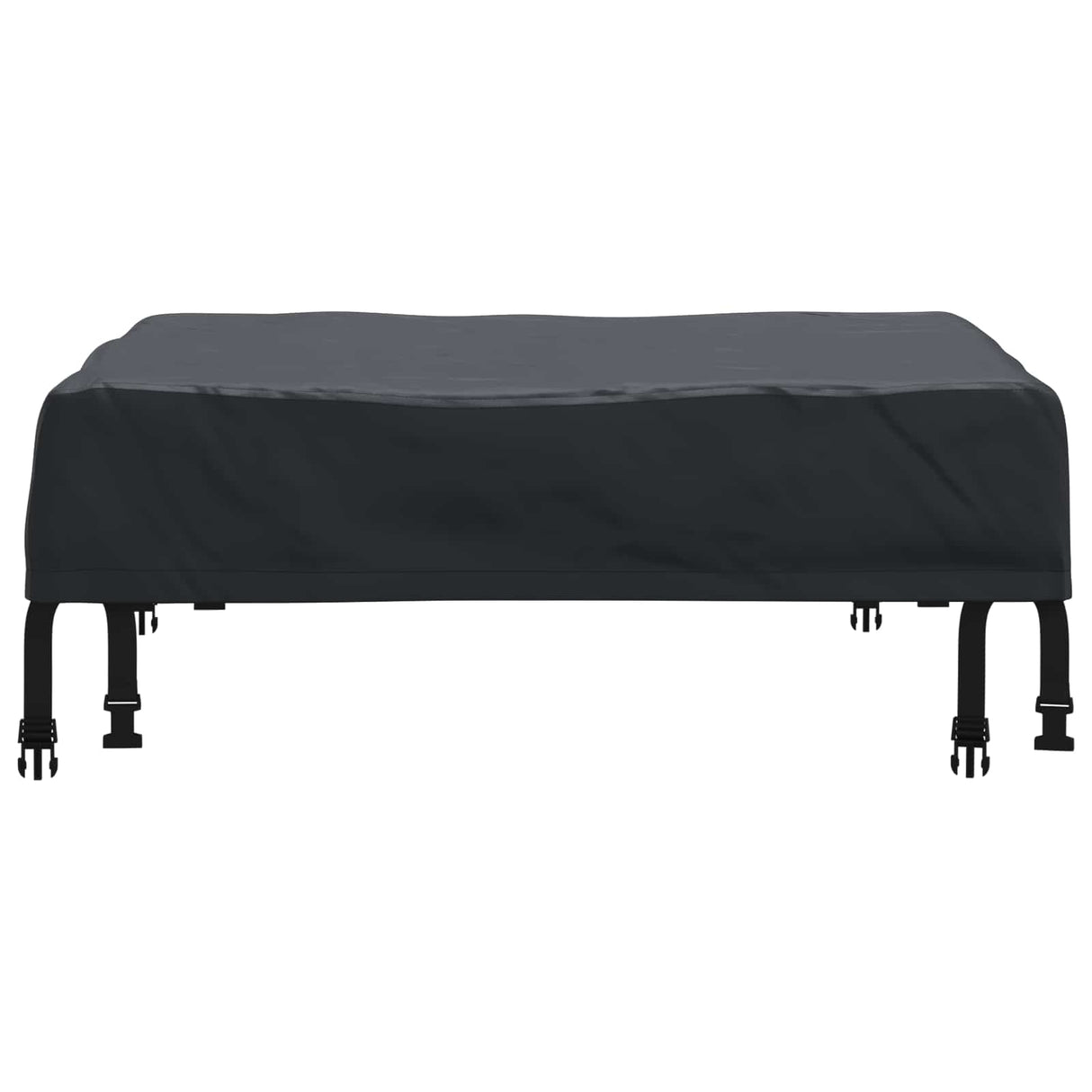 vidaXL Tafel Dekking Effen Zwart 62 x 62 x 15 cm Stof