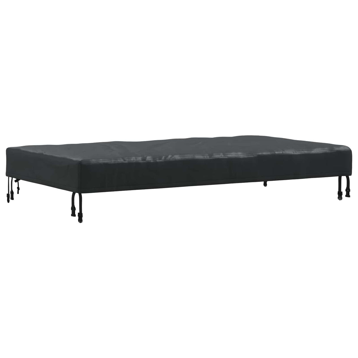 vidaXL Tafel Dekking Effen Zwart 122 x 72 x 15 cm Stof